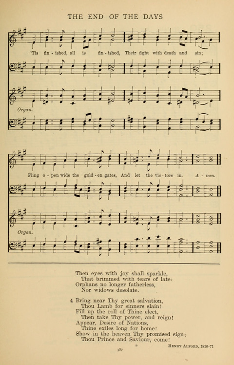 Songs for the Chapel: Arranged for male voices, for use in colleges, academies, schools and societies page 387