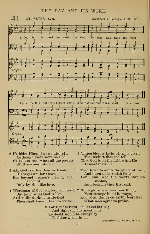 Songs for the Chapel: Arranged for male voices, for use in colleges, academies, schools and societies page 50