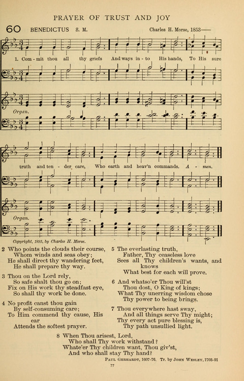 Songs for the Chapel: Arranged for male voices, for use in colleges, academies, schools and societies page 77