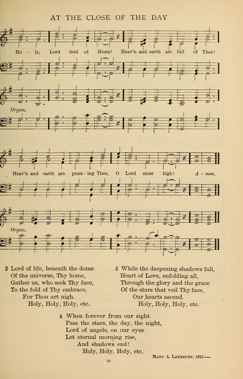 Songs for the Chapel: Arranged for male voices, for use in colleges, academies, schools and societies page 91