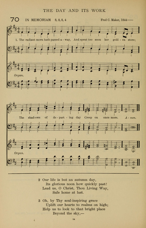 Songs for the Chapel: Arranged for male voices, for use in colleges, academies, schools and societies page 94