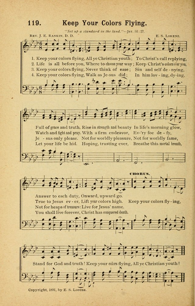 Songs for Christ and the Church: a collection of songs for the use of Christian endeavor societies, sunday-schools, and other church events page 102