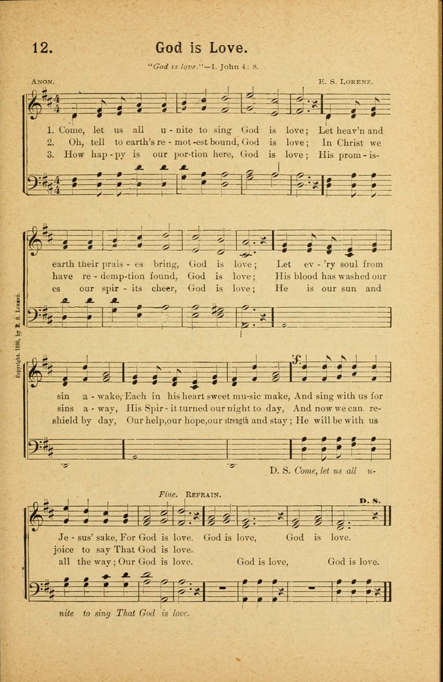 Songs for Christ and the Church: a collection of songs for the use of Christian endeavor societies, sunday-schools, and other church events page 11