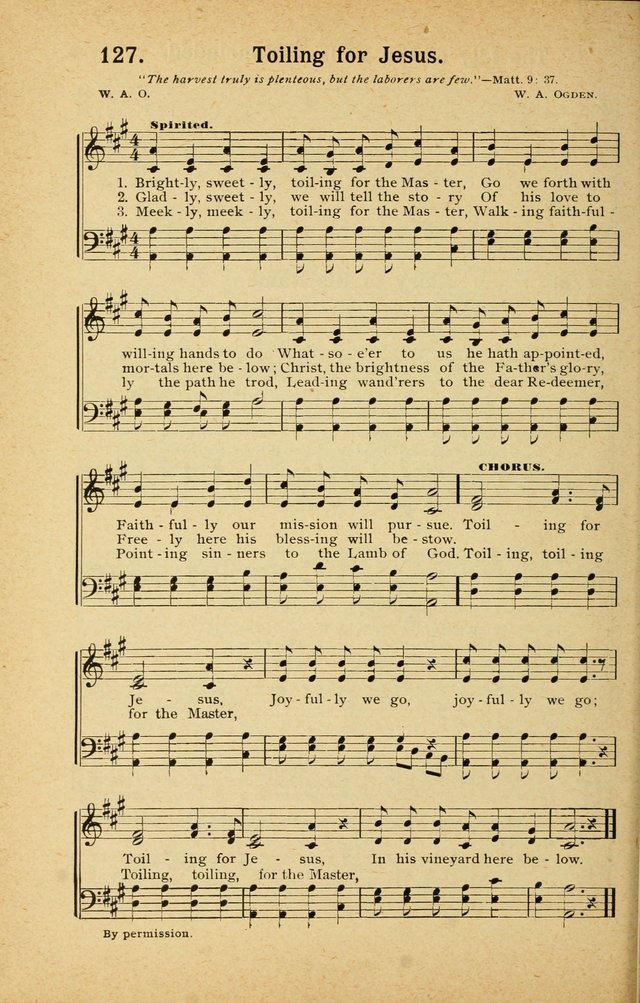 Songs for Christ and the Church: a collection of songs for the use of Christian endeavor societies, sunday-schools, and other church events page 110