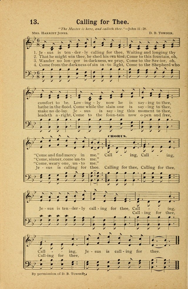 Songs for Christ and the Church: a collection of songs for the use of Christian endeavor societies, sunday-schools, and other church events page 12