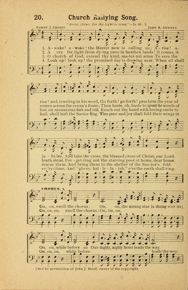 Songs for Christ and the Church: a collection of songs for the use of Christian endeavor societies, sunday-schools, and other church events page 18