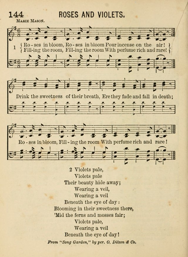 Songs for Little Folks: a collection adapted for the home circle and for primary classes in Sunday schools and day schools: containing a number of carefully selected kindergarten songs page 136