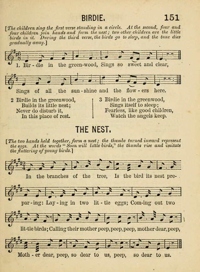 Songs for Little Folks: a collection adapted for the home circle and for primary classes in Sunday schools and day schools: containing a number of carefully selected kindergarten songs page 143