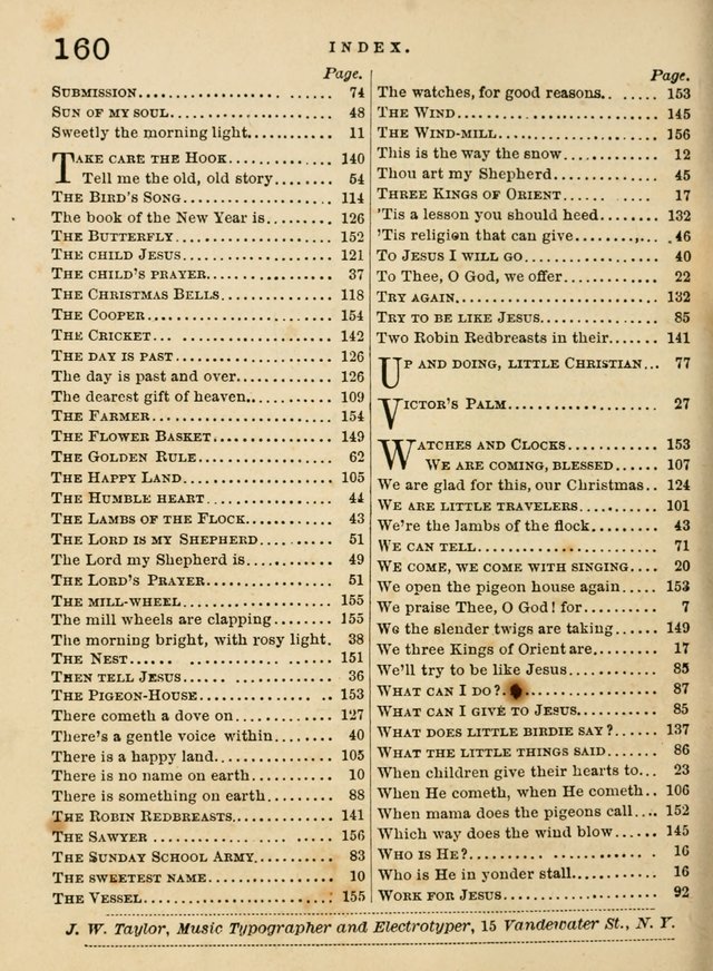 Songs for Little Folks: a collection adapted for the home circle and for primary classes in Sunday schools and day schools: containing a number of carefully selected kindergarten songs page 152