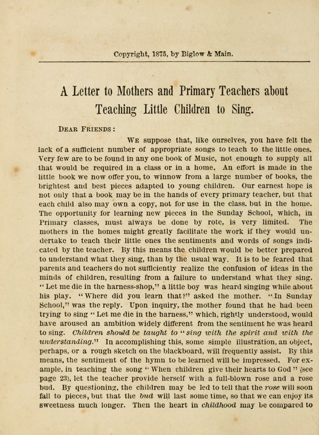 Songs for Little Folks: a collection adapted for the home circle and for primary classes in Sunday schools and day schools: containing a number of carefully selected kindergarten songs page 2