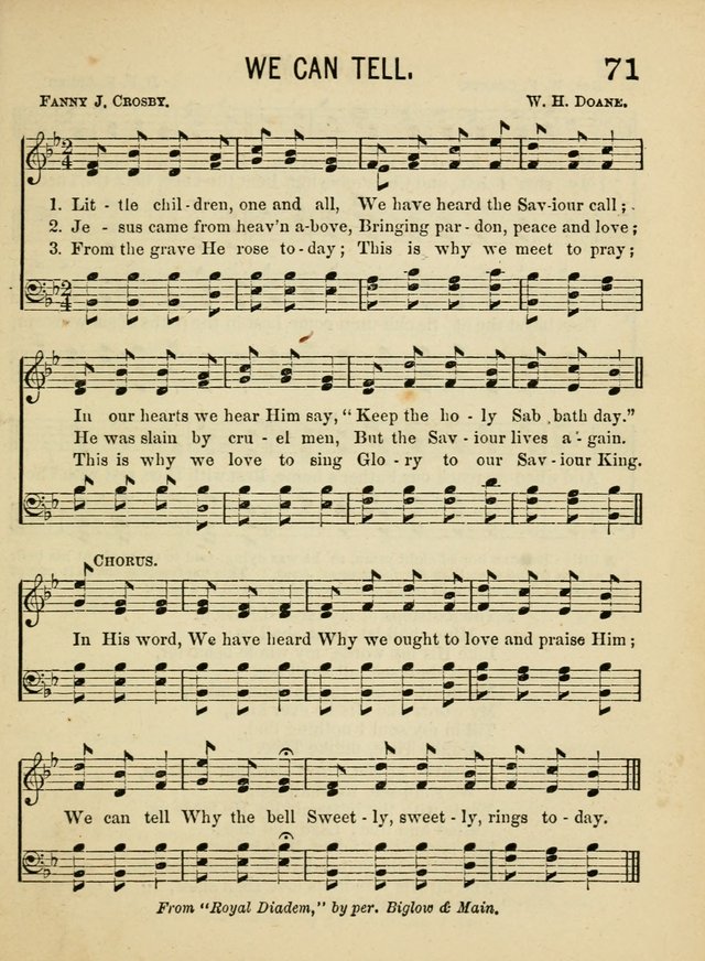 Songs for Little Folks: a collection adapted for the home circle and for primary classes in Sunday schools and day schools: containing a number of carefully selected kindergarten songs page 63