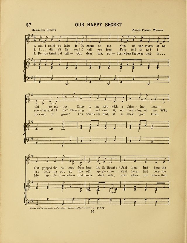 Songs for Little People: for use in Sunday-School, the kindergarten and the home page 78