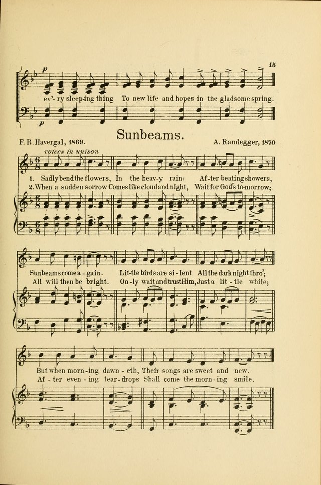 Songs for Little Singers: A Collection of easy pieces for Beginners and Primary Departments of the Sunday School and for use at home page 15