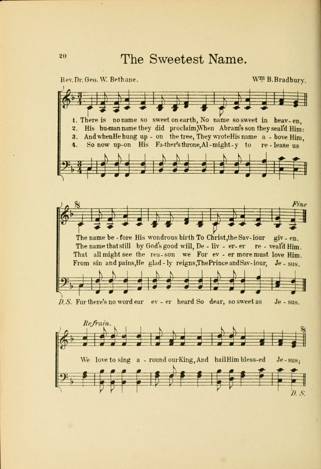 Songs for Little Singers: A Collection of easy pieces for Beginners and Primary Departments of the Sunday School and for use at home page 20