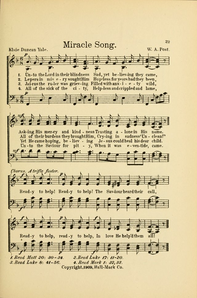 Songs for Little Singers: A Collection of easy pieces for Beginners and Primary Departments of the Sunday School and for use at home page 29