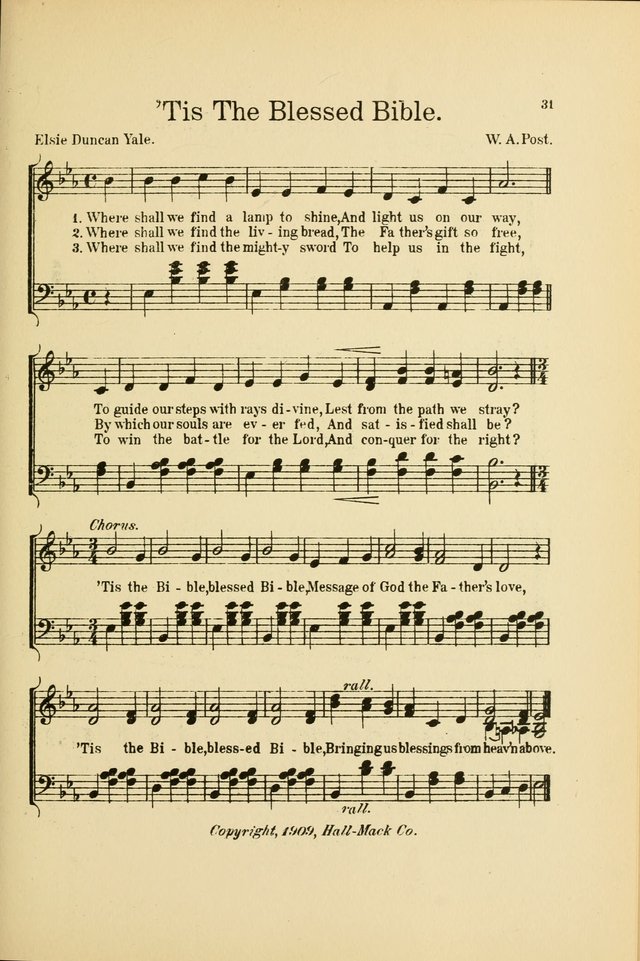 Songs for Little Singers: A Collection of easy pieces for Beginners and Primary Departments of the Sunday School and for use at home page 31