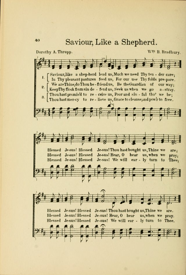 Songs for Little Singers: A Collection of easy pieces for Beginners and Primary Departments of the Sunday School and for use at home page 40