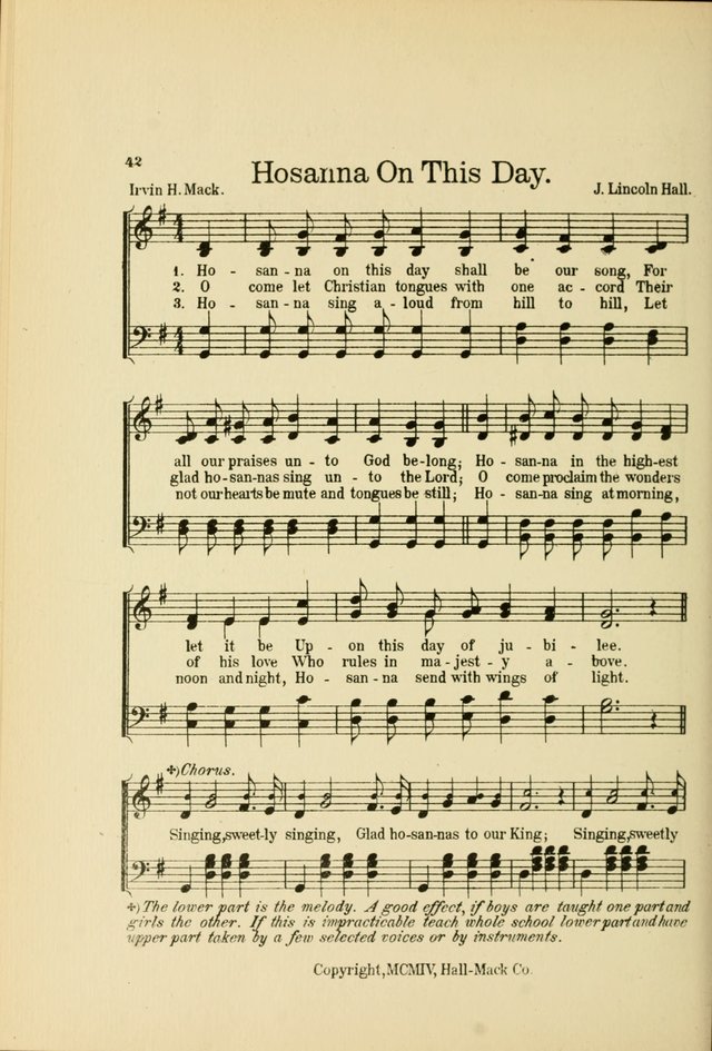 Songs for Little Singers: A Collection of easy pieces for Beginners and Primary Departments of the Sunday School and for use at home page 42