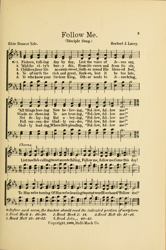 Songs for Little Singers: A Collection of easy pieces for Beginners and Primary Departments of the Sunday School and for use at home page 5