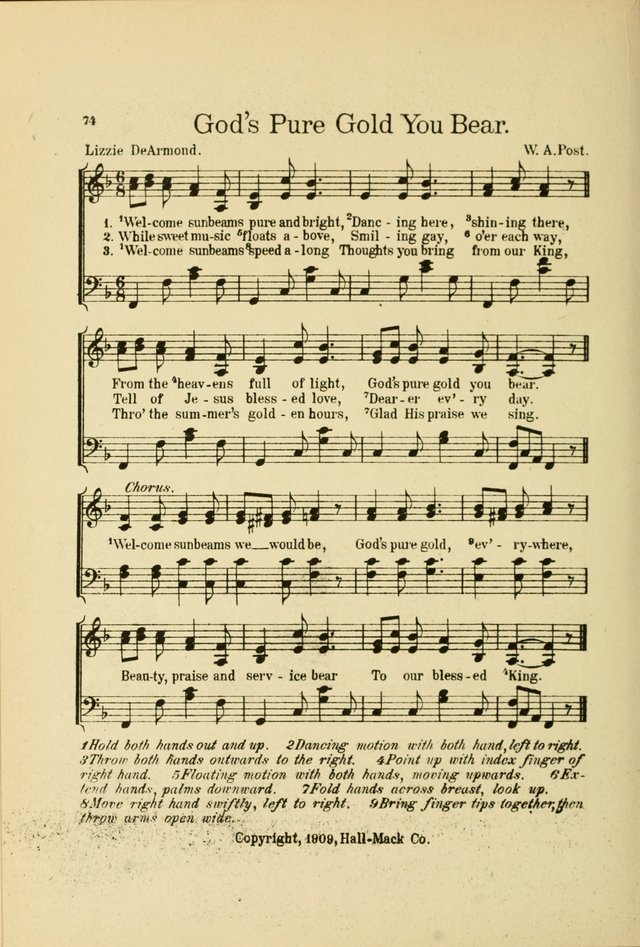 Songs for Little Singers: A Collection of easy pieces for Beginners and Primary Departments of the Sunday School and for use at home page 74