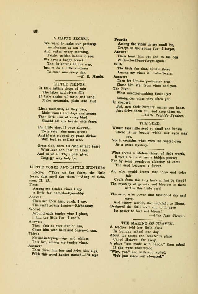 Songs for Little Singers: A Collection of easy pieces for Beginners and Primary Departments of the Sunday School and for use at home page 82