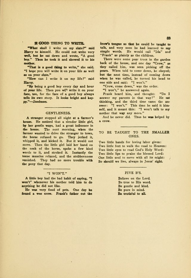 Songs for Little Singers: A Collection of easy pieces for Beginners and Primary Departments of the Sunday School and for use at home page 83