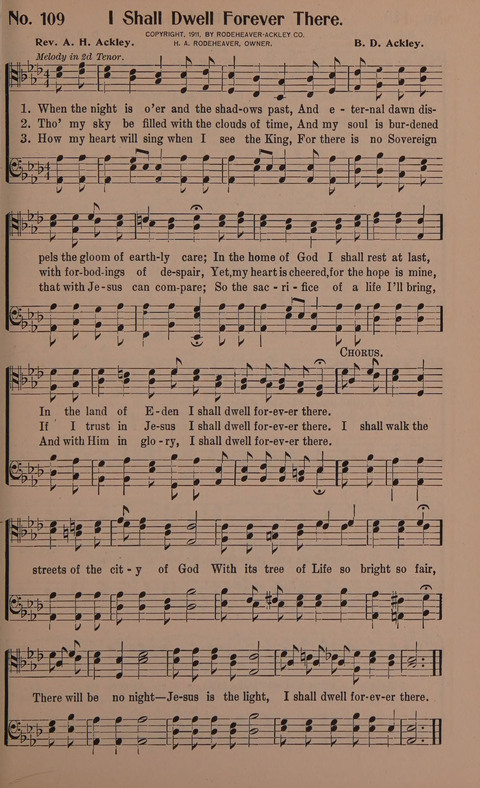 Songs for Men: A Collection of Gospel Songs for Male Quartets and Choruses page 109