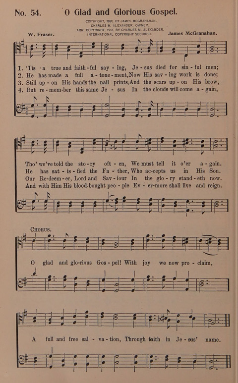 Songs for Men: A Collection of Gospel Songs for Male Quartets and Choruses page 54