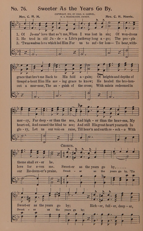 Songs for Men: A Collection of Gospel Songs for Male Quartets and Choruses page 76