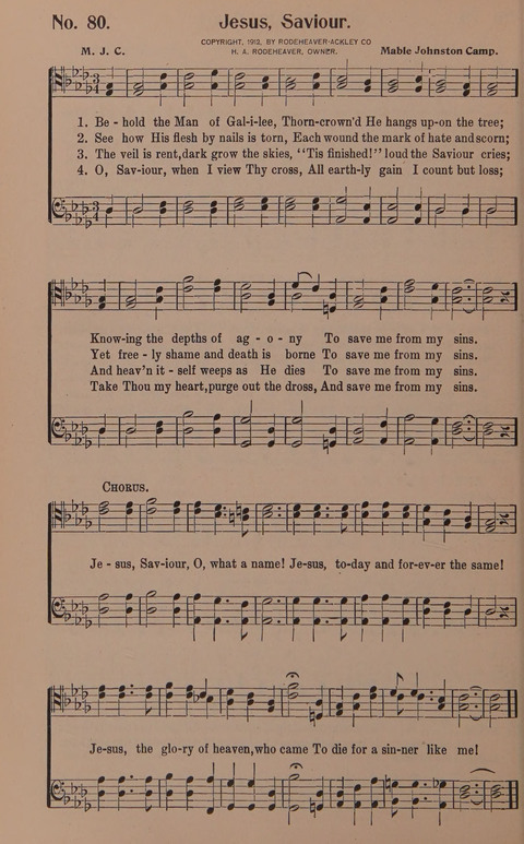 Songs for Men: A Collection of Gospel Songs for Male Quartets and Choruses page 80