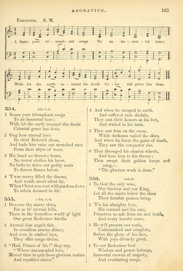 Songs for the Sanctuary, or Hymns and Tunes for Christian Worship page 105