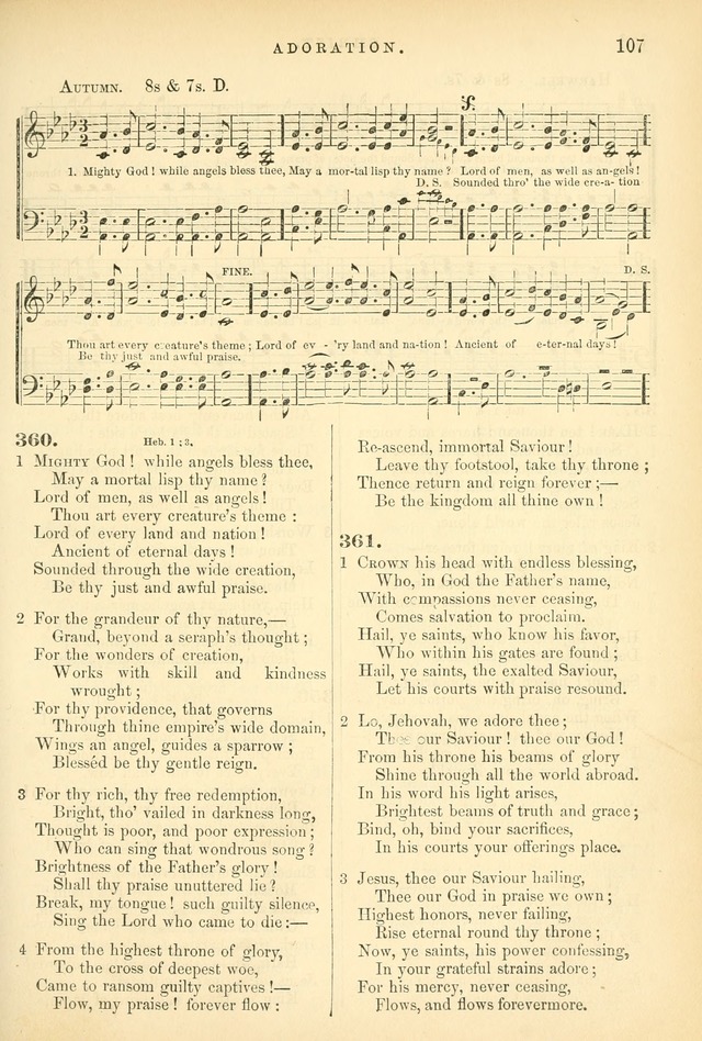 Songs for the Sanctuary, or Hymns and Tunes for Christian Worship page 107