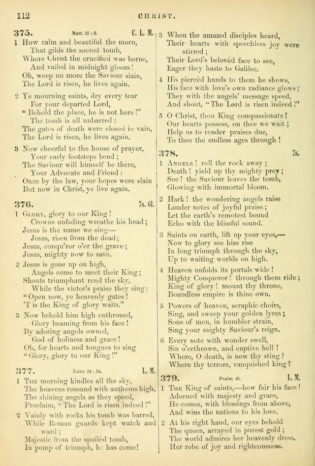 Songs for the Sanctuary, or Hymns and Tunes for Christian Worship page 112