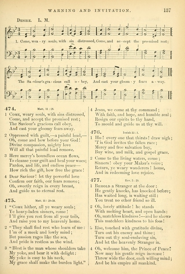 Songs for the Sanctuary, or Hymns and Tunes for Christian Worship page 137