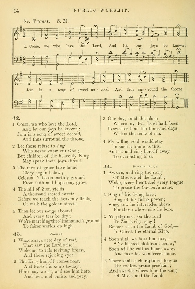 Songs for the Sanctuary, or Hymns and Tunes for Christian Worship page 14