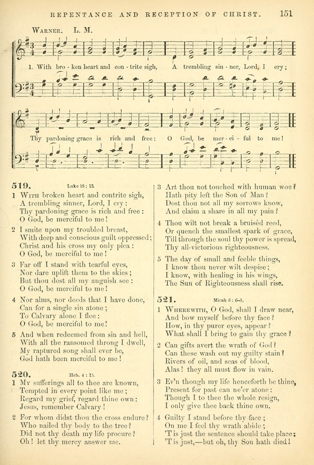 Songs for the Sanctuary, or Hymns and Tunes for Christian Worship page 151