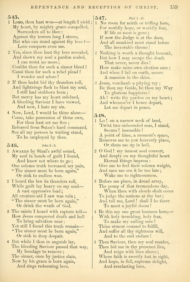 Songs for the Sanctuary, or Hymns and Tunes for Christian Worship page 159