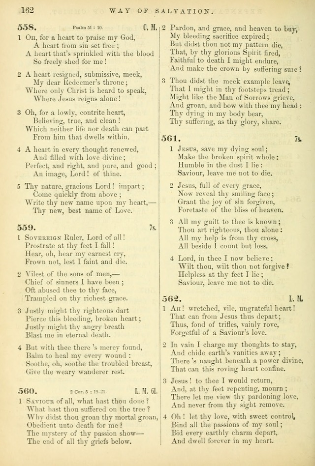 Songs for the Sanctuary, or Hymns and Tunes for Christian Worship page 162