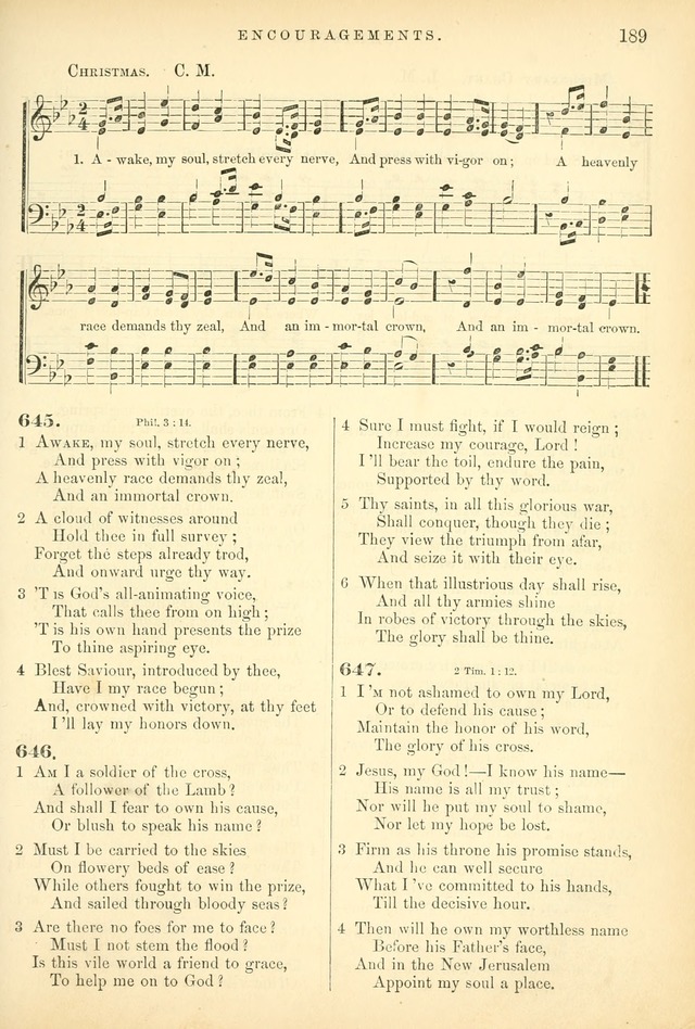 Songs for the Sanctuary, or Hymns and Tunes for Christian Worship page 189