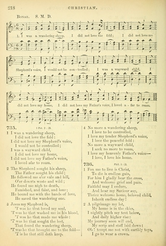 Songs for the Sanctuary, or Hymns and Tunes for Christian Worship page 218