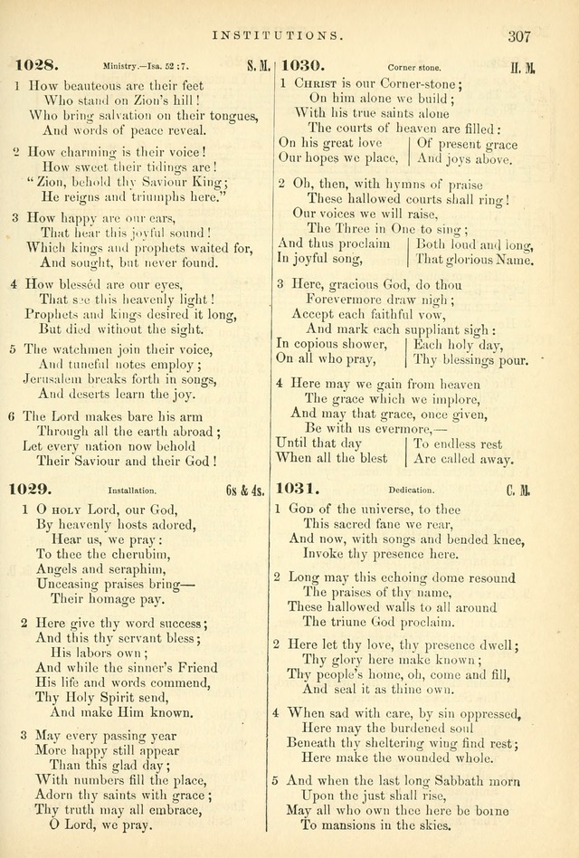 Songs for the Sanctuary, or Hymns and Tunes for Christian Worship page 307