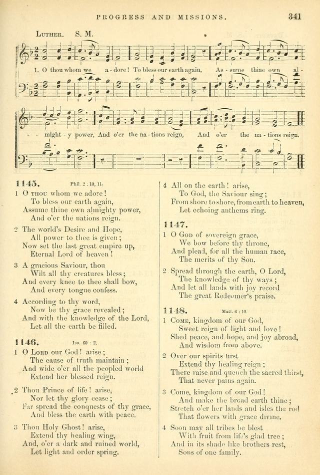 Songs for the Sanctuary, or Hymns and Tunes for Christian Worship page 341