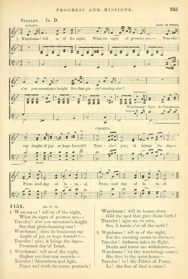 Songs for the Sanctuary, or Hymns and Tunes for Christian Worship page 343