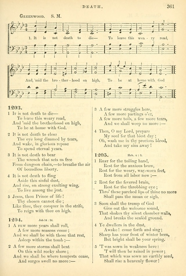 Songs for the Sanctuary, or Hymns and Tunes for Christian Worship page 361