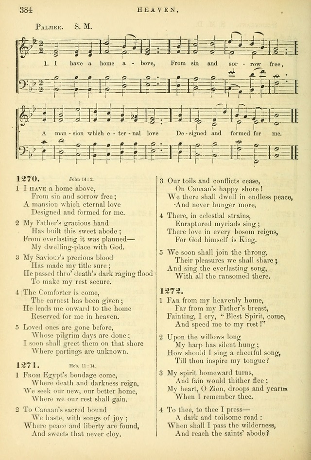 Songs for the Sanctuary, or Hymns and Tunes for Christian Worship page 384