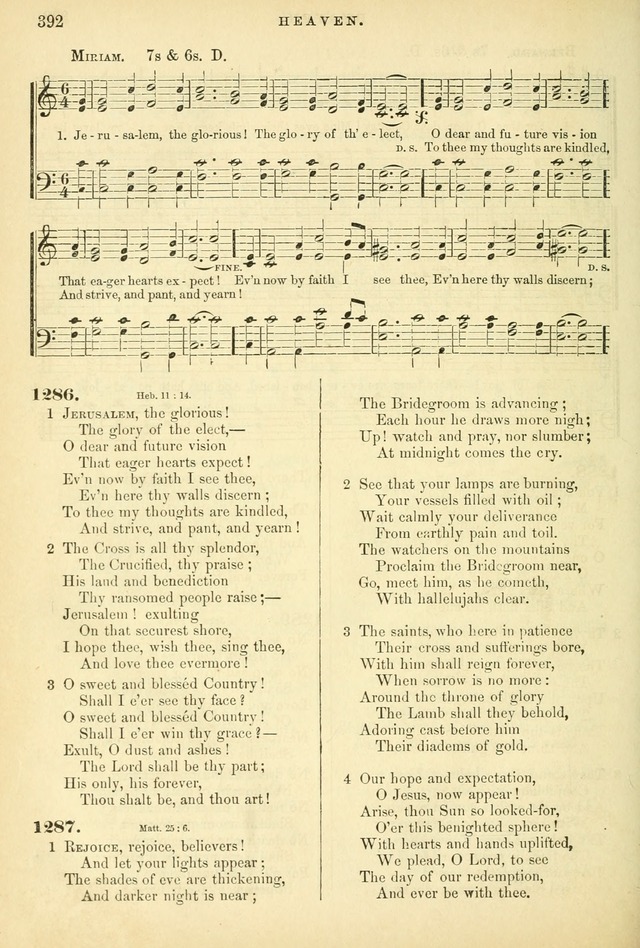 Songs for the Sanctuary, or Hymns and Tunes for Christian Worship page 392