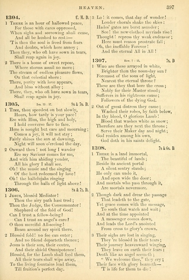 Songs for the Sanctuary, or Hymns and Tunes for Christian Worship page 397