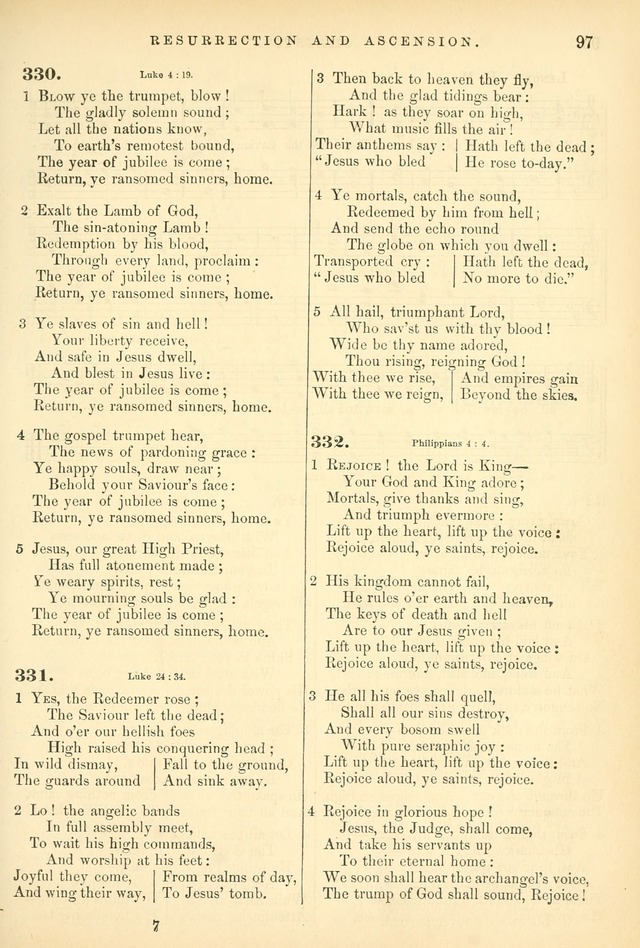 Songs for the Sanctuary, or Hymns and Tunes for Christian Worship page 97