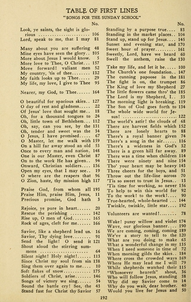 Songs for the Sunday School page 190