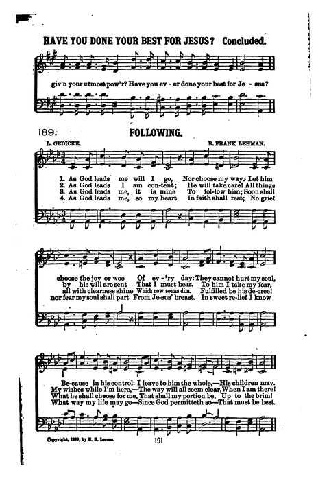 Songs for Work and Worship page 189